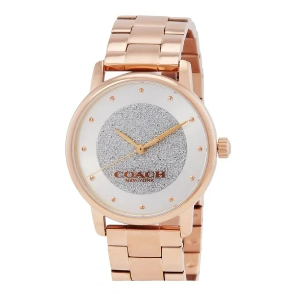 Coach Women’s Rose Gold Tone Watch – Crystal Dial