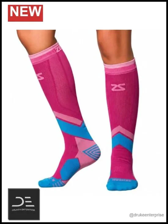 Knee High Compression Socks for Running, Travel - Made in Italy