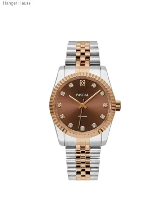 Luxury Swiss Quartz Diamond Wrist Watch for Men Women, Sapphire Crystal,