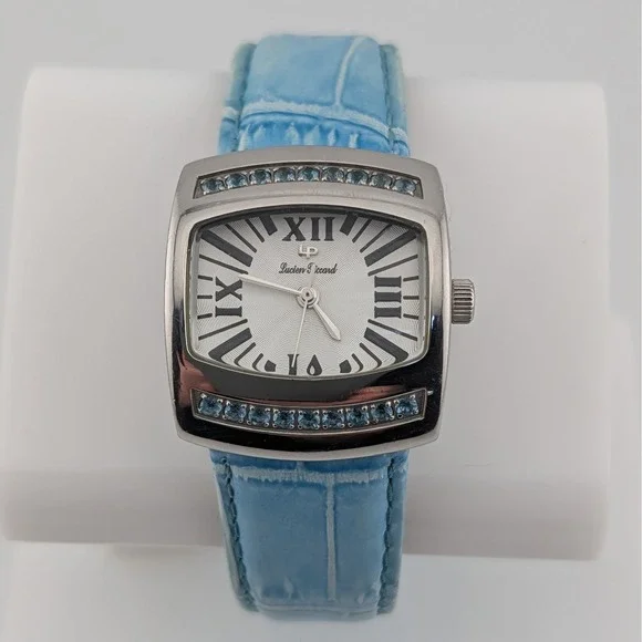 Lucien Piccard 27077BU Swiss Watch Sapphire Textured Guilloche Dial Blue Crystal