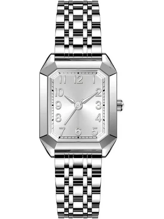 Women's Silver Vintage Roman/Arabic Numeral Dial Adjustable Alloy Bracelet Watch