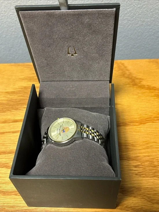 Women’s Bulova Executive Club Two-Tone Stainless Steel Watch, New In Box 98M133