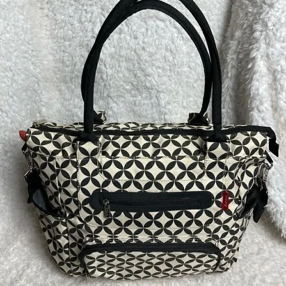 Soho Grand Central diaper bag set beige and black Nylon