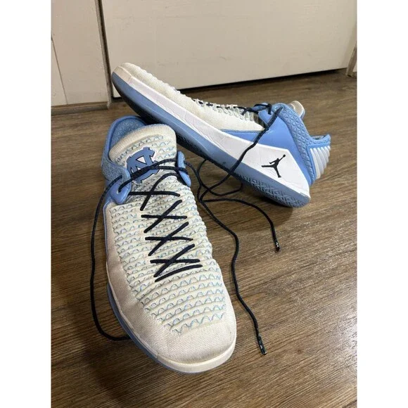 Promo Air Jordan XXXII 32 Low White UNC Valor Blue Navy Size 15 819493-PC