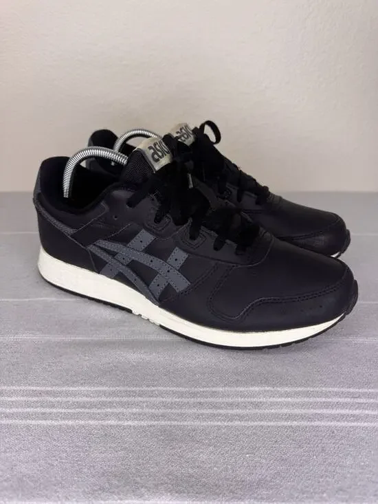 ASICS Lyte Classic Casual Athletic Sneaker Leather Black Carrier Grey 10.5