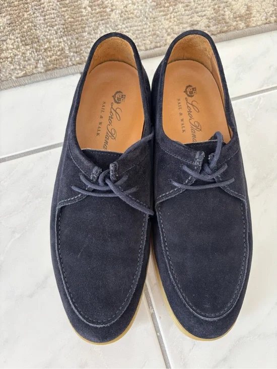 Loro Piana Navy Suede loafers