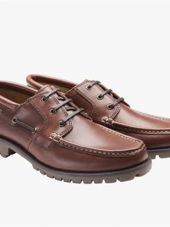 Samuel Windsor Men's Leather Lace-up Boat Deck Shoes Size 10.5