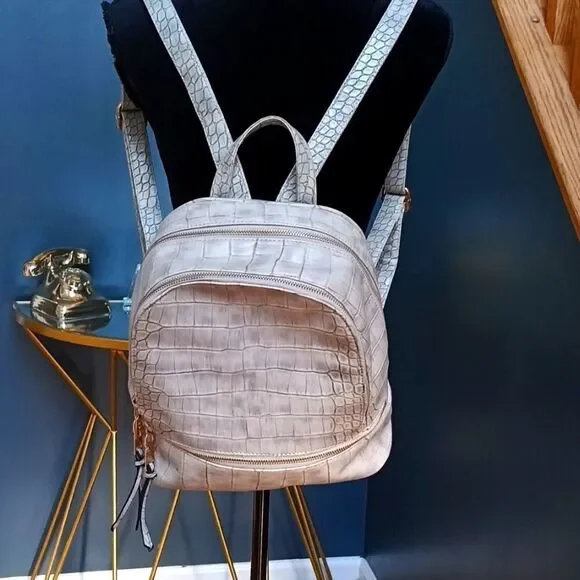Snakeskin print backpack