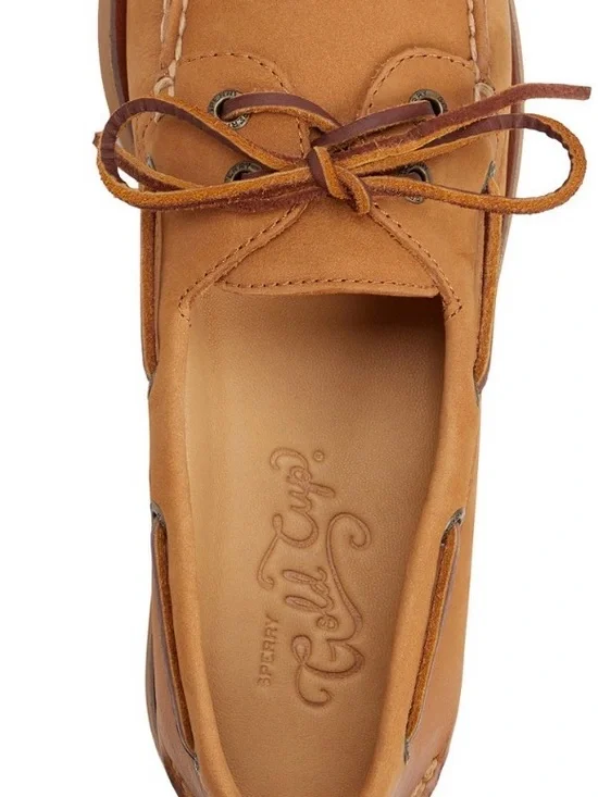 Sperry Gold Cup Men's Medium Beige Leather Boat Shoe. NWT. Original Box