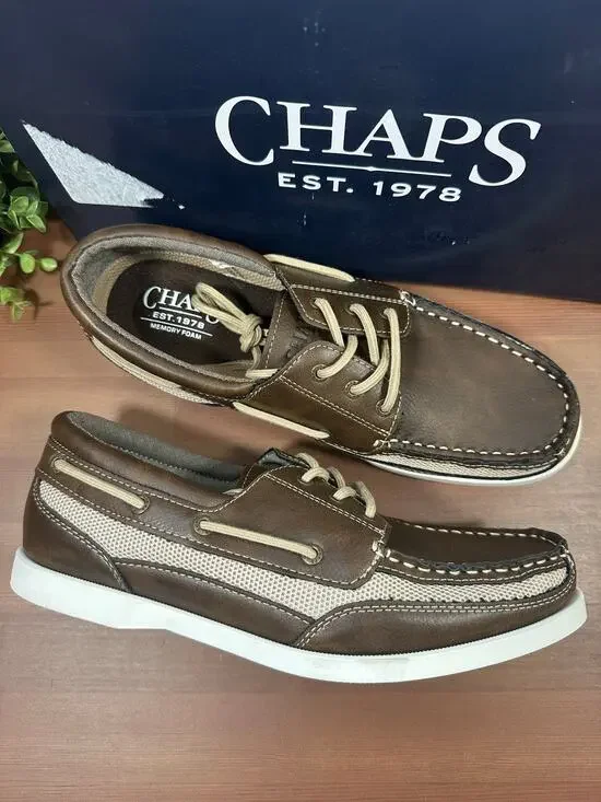 Chaps Men's Kanas Brown Boat‎ Shoes Size 11