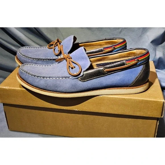 Robert Graham Men's Size‎ 8M Blue Harvey Boat Shoes Loafers