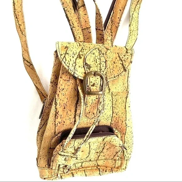 Cork Backpack Small Vegan Leather Backpack 100% Vegan
