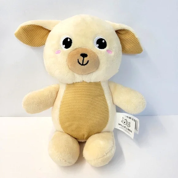Millie‎ & Ben Beige Dog Toy Plush Stuffed Animal Small 11