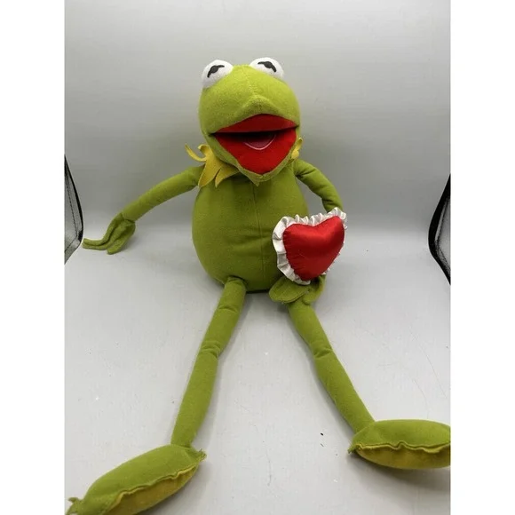 Disney Rare‎ Valentine's Kermit The Frog w/Red Heart Plush Just Play Plush 21