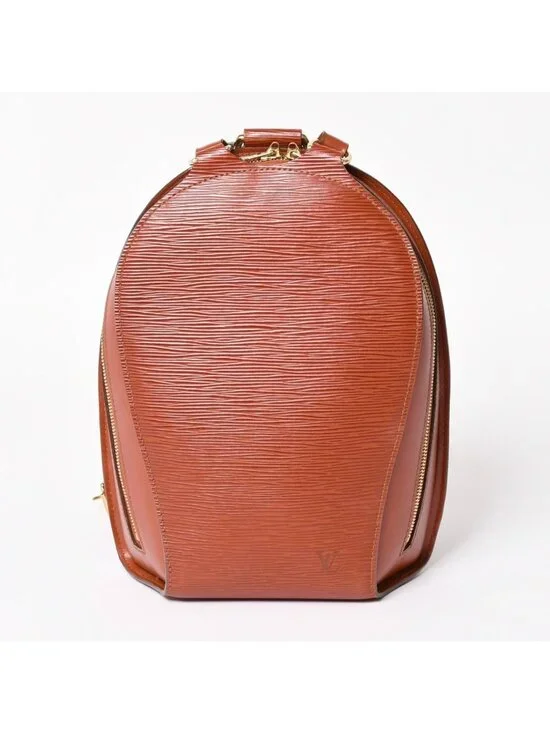 Louis Vuitton Epi Mabillon Kenya Brown Backpack Gold