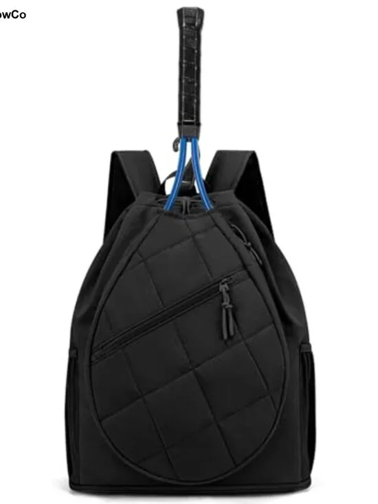 Drawstring Tennis Backpack with Shoe Compartment & Wet Pocket