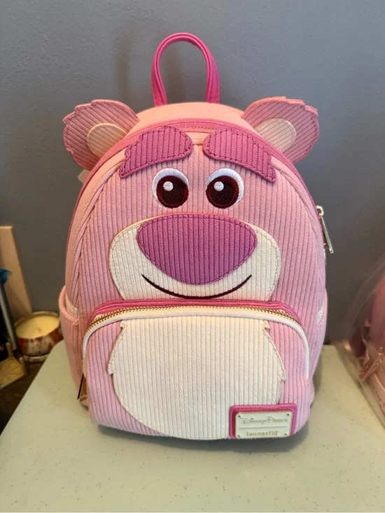 Loungefly Pink Lotso Corduroy Character Mini Backpack