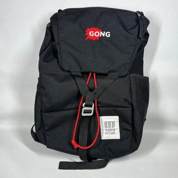 Topo Designs Y-Pack Backpack Black Gong Embroidered‎ Laptop Sleeve Daypack