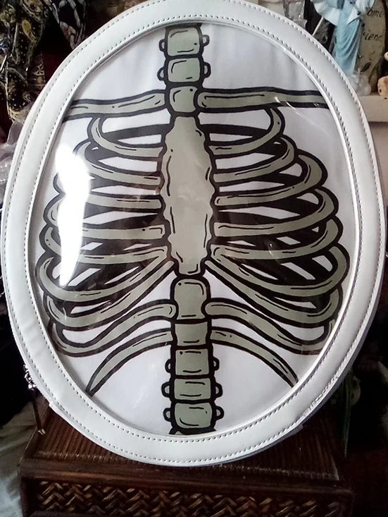 White Framed Ribcage Napsack