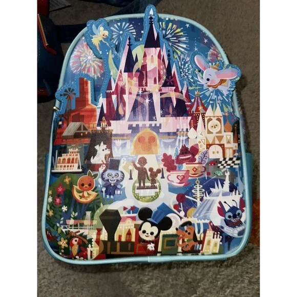 2023 Disney Parks Joey Chou Castle Magic Kingdom Loungefly Backpack NEW