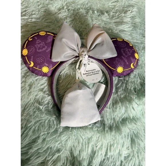 NEW AUTHENTIC Rundisney Wine & Dine Weekend Ears With Removable Bow And Patches