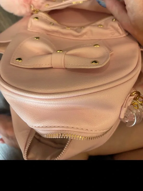 Women's Pink Bow Accent Crossbody Bag