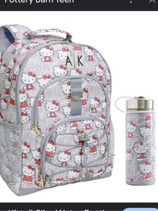 Pottery Barn X Hello Kitty Gear-up Backpack & Water bottle