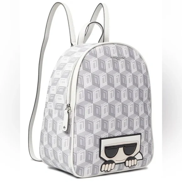 Karl Lagerfeld Paris‎ White/Grey Adele Backpack Women’s