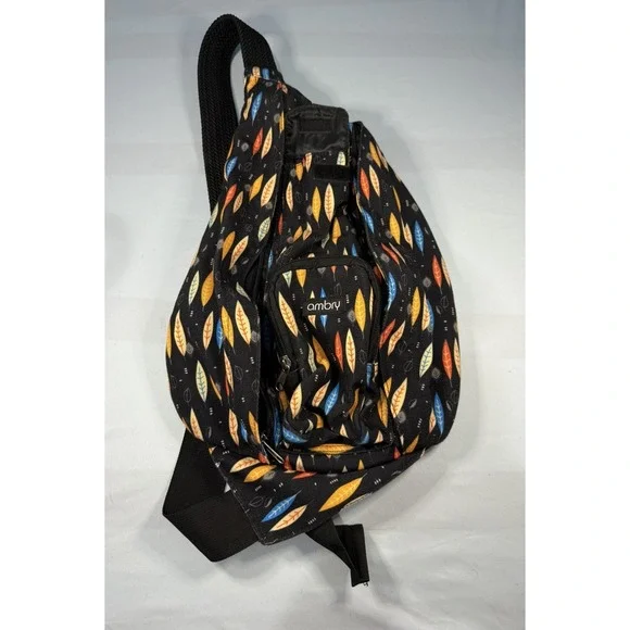 Ambry Rope Sling Bag Natural Cotton Canvas Adjustable Strap Compact Backpack