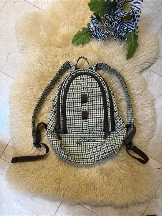 Houndstooth Pattern Green and Black Women's Dakine Backpack