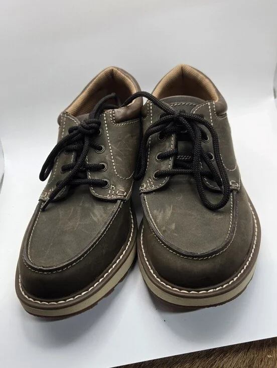 Earth Spirit Men's Emery Lace-up Boat Shoes in Brown Leather Size 8.5 Used