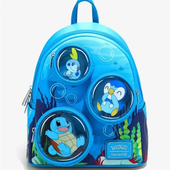 Loungefly Pokemon Squirtle Water Type Bubble Mini Backpack Boxlunch Exclusive‎
