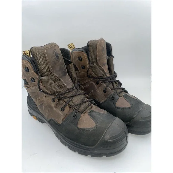 Rock Rooster Men Brown Steel Toe Boots Size 13 Slip‎ Water Resistant Industrial