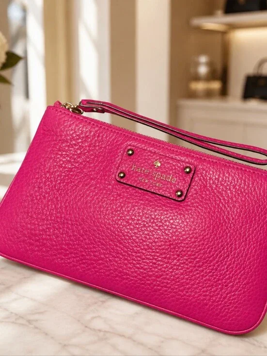 Kate Spade Pink Leather Wristlet