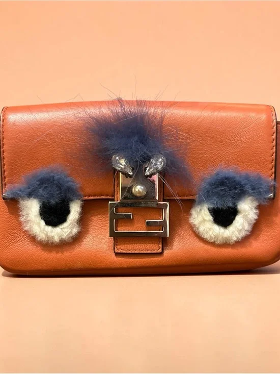 Fendi Micro Monster Baguette Clutch
