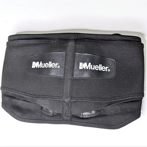 Mueller 255 Adjustable Lumbar Support Back Brace with Removable Pad Black