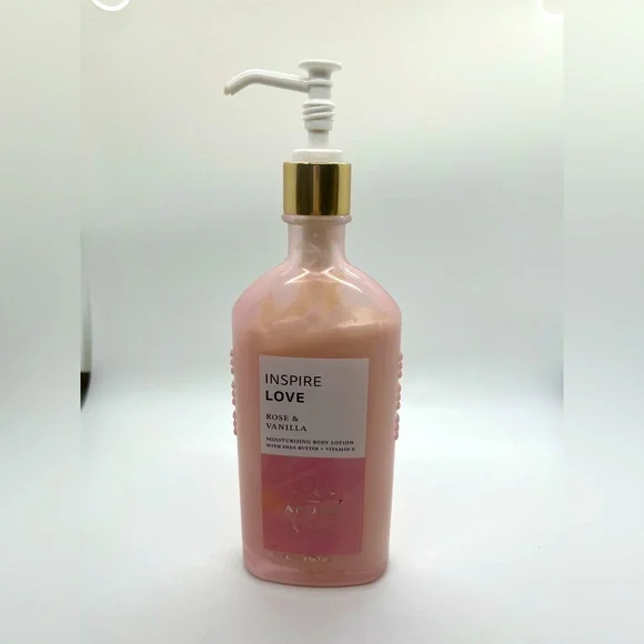 Bath & Body Works Inspire Love Rose + Vanilla Body Lotion 6.5 oz/192‎ mL New.