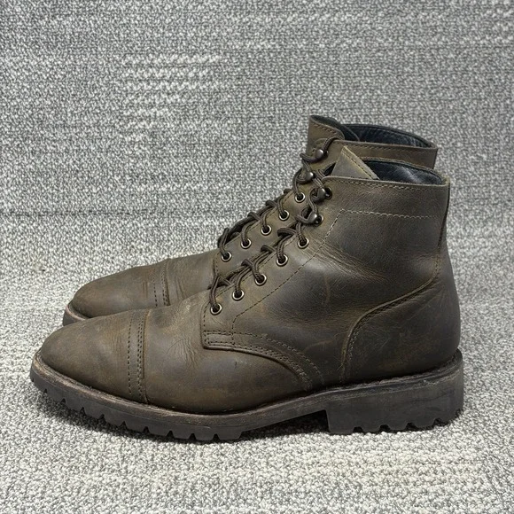 Thursday Boot Co Captain StormKing Men's 9.5 Tobacco Brown Leather Cap Toe Boots
