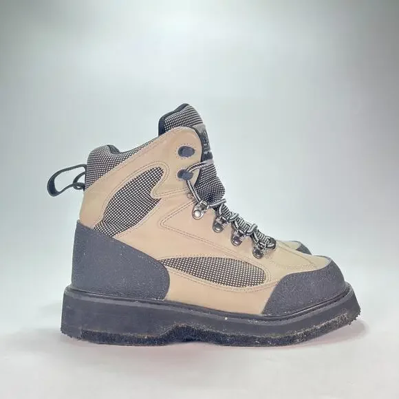 Hodgman H5 H-Lock Dark Grey Tan Outdoor Wading Fly Fishing Boots Men's Size 7