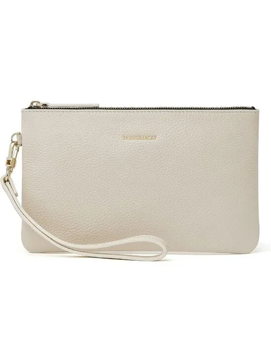 Stylish Small Leather Wristlet Clutch - Slim Cellphone Wallet for Women
