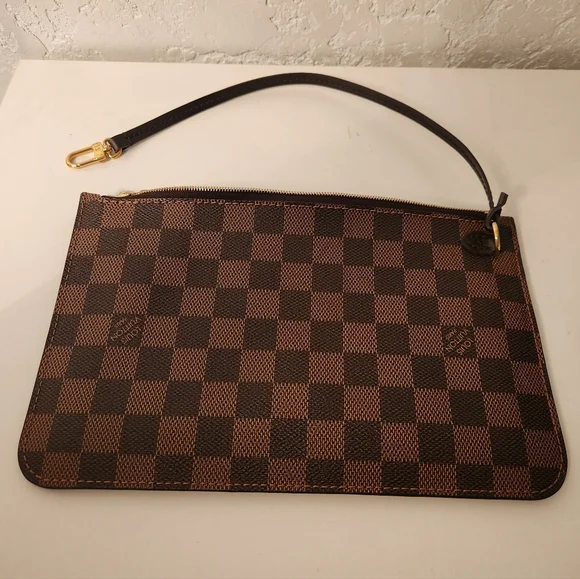 Louis Vuitton Damier Brown and Black Checkered Wristlet