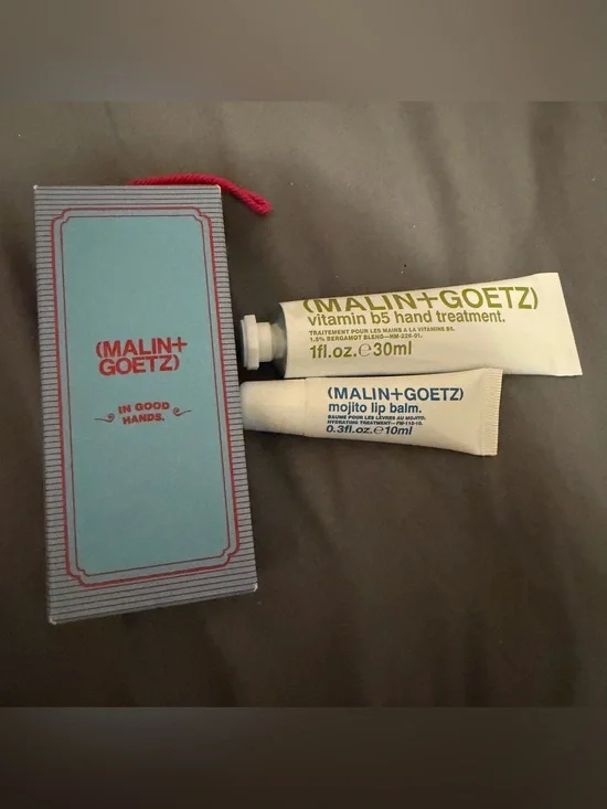 (Malin + Goetz) Mojito Lip Balm B5 Vitamin Hand treatment Cream Lotion Bergamont