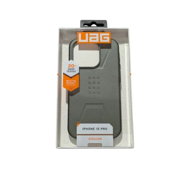 B7. UAG Civilian Series Hard shell Case W/Magsafe For iPhone 15 Pro - Olive Drab