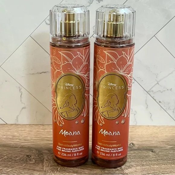 NEW Bath & Body‎ Works DISNEY PRINCESS MOANA 2 Piece Set Lot Fine Mist Spray