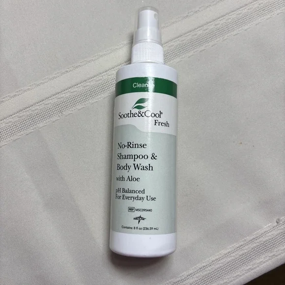 No-Rinse Shampoo & Body Wash MEDLINE   with Aloe  Soothe & Cool Fresh 8oz New