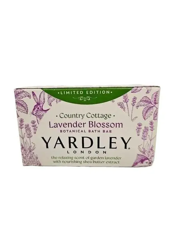 Yardley London Country Cottage Lavender Blossom Botanical Bath Bar 4 oz