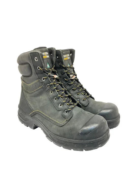 Dakota Men's 8'' 877 Steel Toe Steel Plate Safety Work Boots Black Size 11M