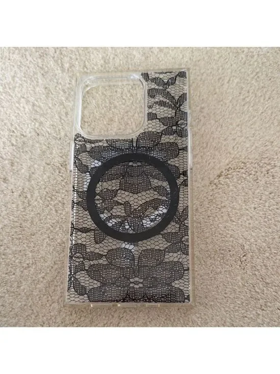 Flaunt iPhone 15 pro mag safe lace square Case