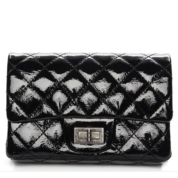 Chanel Reissue Patent Clutch‎ Double Flap