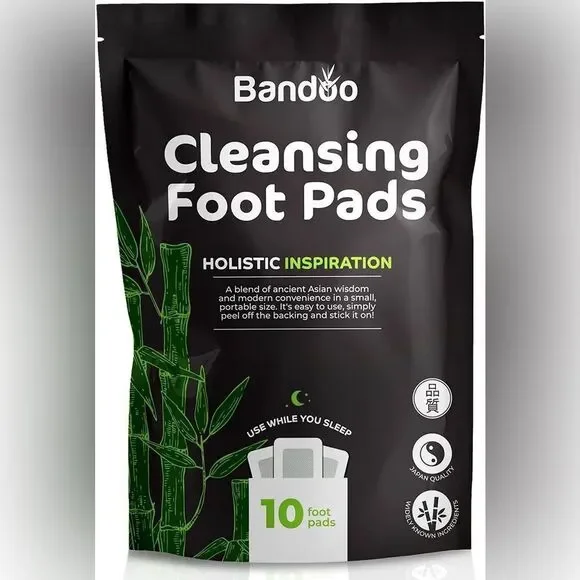 Bandoo Cleansing Foot Pads NEW Pack Of 10 Self Care